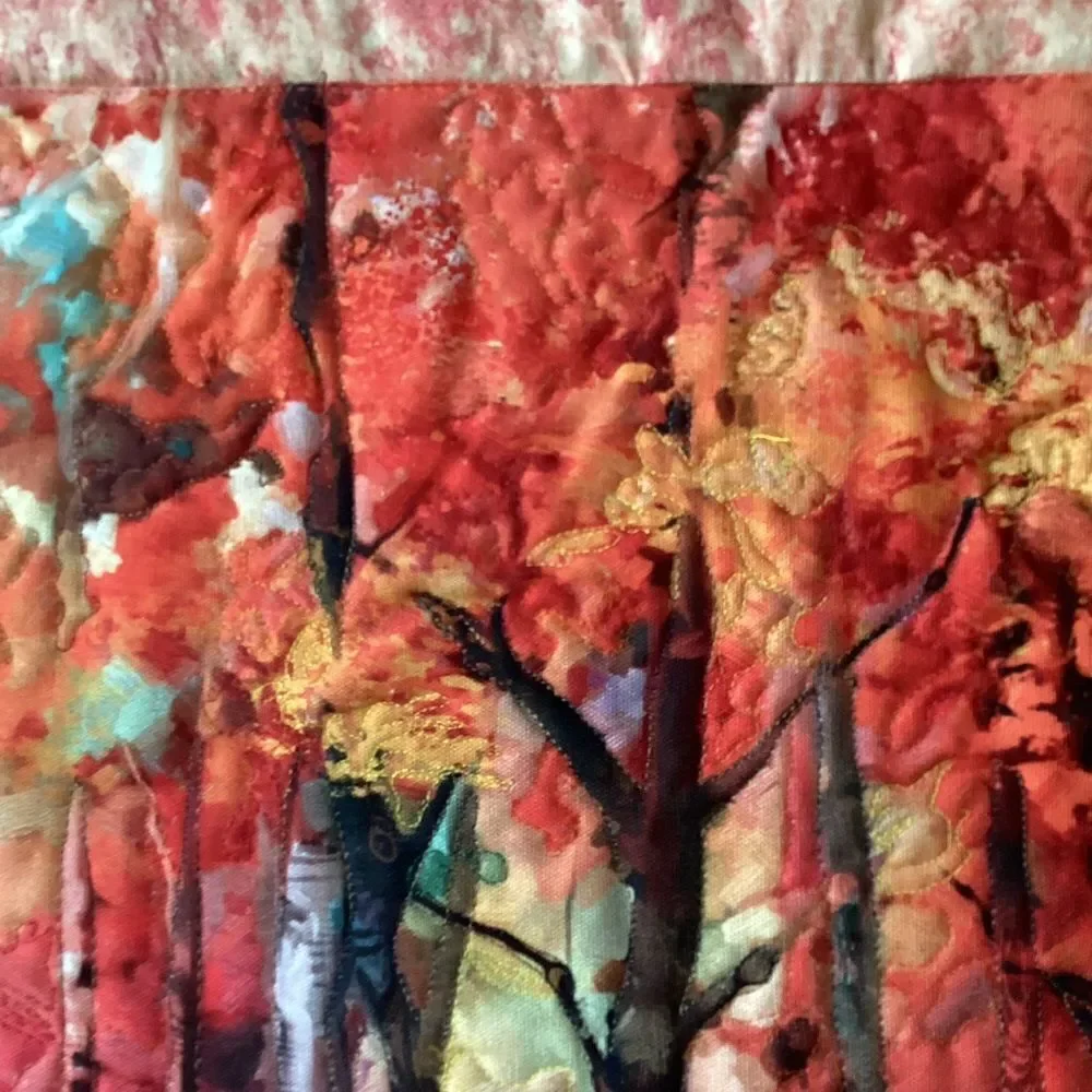NWT. Hand Crafted Last in a SeriesColorful Forest Art Wall Quilt